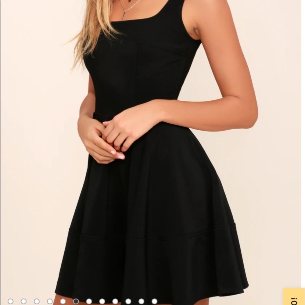 Lulus Home Before Daylight black skater dress. Size: S